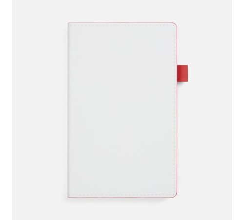 Ежедневник White Shall, недатированный, бело-красный