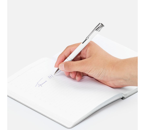 Ручка шариковая Keskus Soft Touch, белая