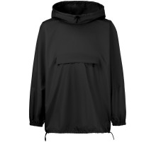 Дождевик-анорак Hard Work, укороченный, черный, единый размер