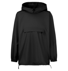 Дождевик-анорак Hard Work, укороченный, черный, единый размер