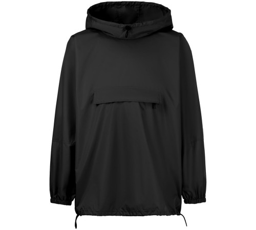 Дождевик-анорак Hard Work, укороченный, черный, единый размер