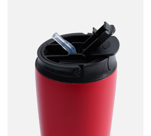 Термостакан с двумя поильниками Duetta, красный