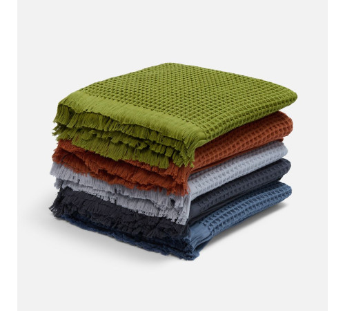 Плед вафельный Elenglect, светло-серый