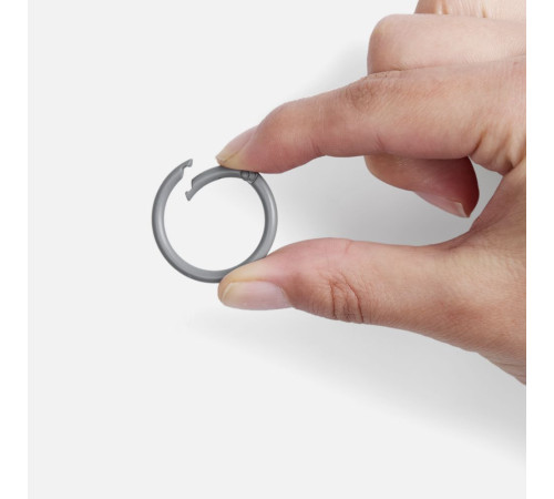 Карабин-кольцо Claus, L, серый