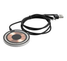 Магнитное зарядное устройство Cooper Rond, 15 Вт, серебристое