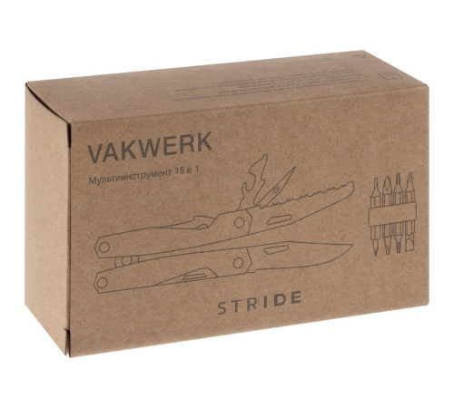 Мультиинструмент Vakwerk, серебристый