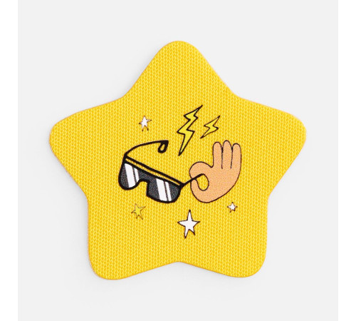 Наклейка тканевая Lunga Bial, M, желтая