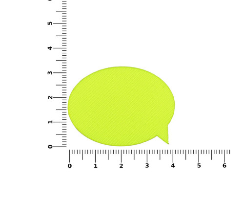 Наклейка тканевая Lunga Bubble, M, желтый неон