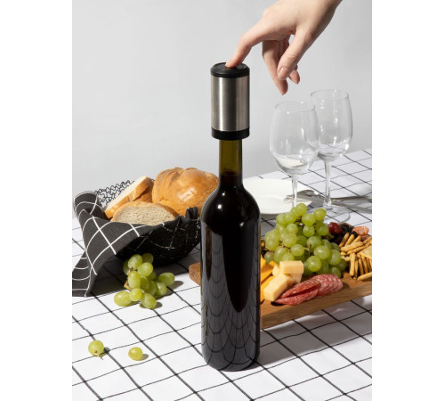 Электрическая пробка для вина Tuoretta, серебристая