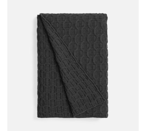 Плед Braidera, темно-серый меланж (асфальт)