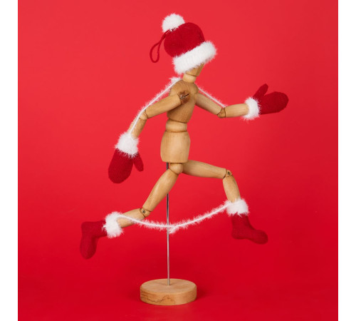 Подвеска на елку «Вьюжка», носочки, красная