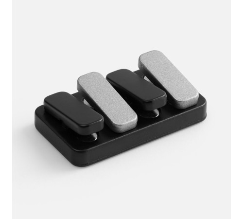 Антистресс-кликер Clacky, черный с серебристым