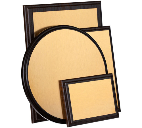 Плакетка Plaque XL, венге с золотистой пластиной