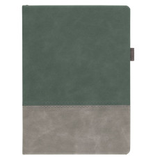 Ежедневник Horizon, недатированный, серый с зеленым