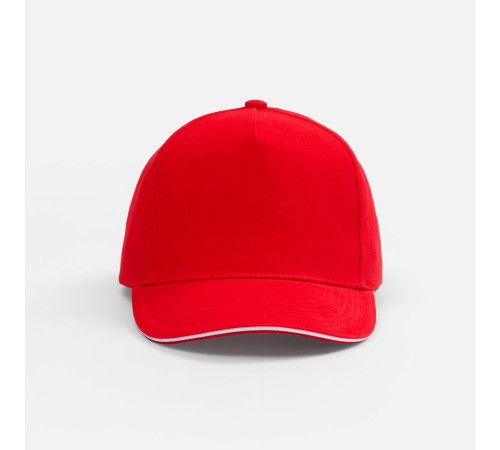 Бейсболка Classic 2.0, красная с белым кантом