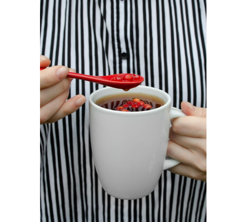 Кружка с ложкой Cheer Up, белая с белой