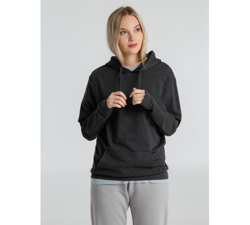 Толстовка с капюшоном унисекс Hoodie, серый меланж (антрацит)