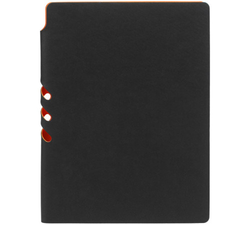 Ежедневник Flexpen Black, недатированный, черный со светло-оранжевым