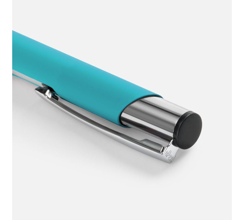 Ручка шариковая Keskus Soft Touch, бирюзовая