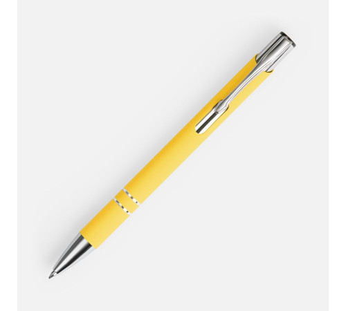 Ручка шариковая Keskus Soft Touch, желтая