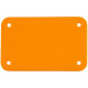 Лейбл из ПВХ Kreta, S, оранжевый неон