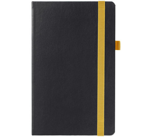 Ежедневник Ton, недатированный, черный с желтым