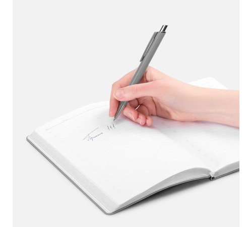 Ручка шариковая Konvent, матовая, серая