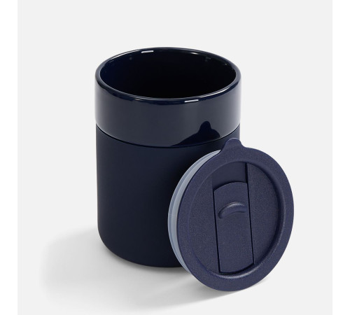 Кружка Nabo с силиконовым держателем, темно-синяя