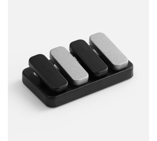 Антистресс-кликер Clacky, черный с серебристым