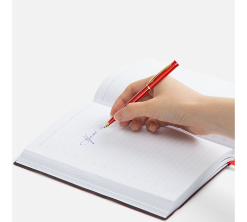 Ручка шариковая Euro Gold, красная