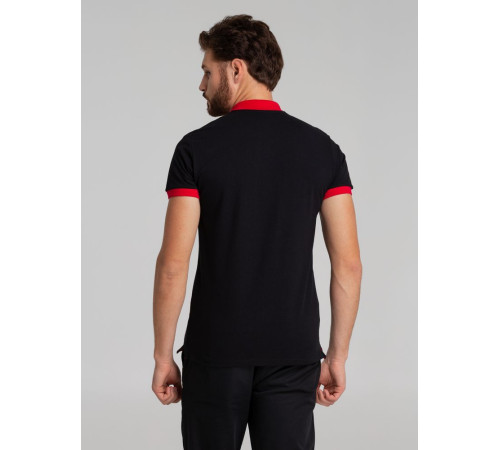 Рубашка поло Prince 190, черная с красным
