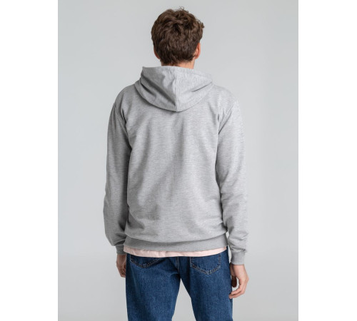 Толстовка на молнии с капюшоном Unit Siverga, серый меланж