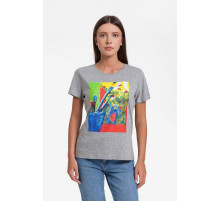 Футболка женская Artist Bear, серый меланж