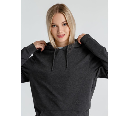 Толстовка с капюшоном унисекс Hoodie, серый меланж (антрацит)