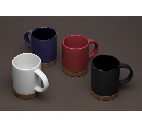 Кружка с пробковой подставкой Corky, красная