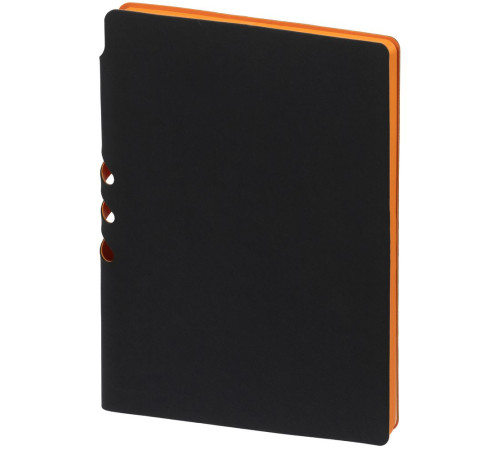Ежедневник Flexpen Black, недатированный, черный со светло-оранжевым