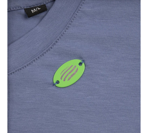 Шильдик металлический Alfa Oval, зеленый неон