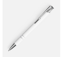 Ручка шариковая Keskus Soft Touch, белая