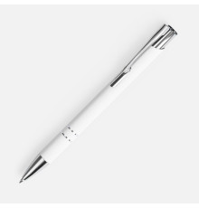 Ручка шариковая Keskus Soft Touch, белая