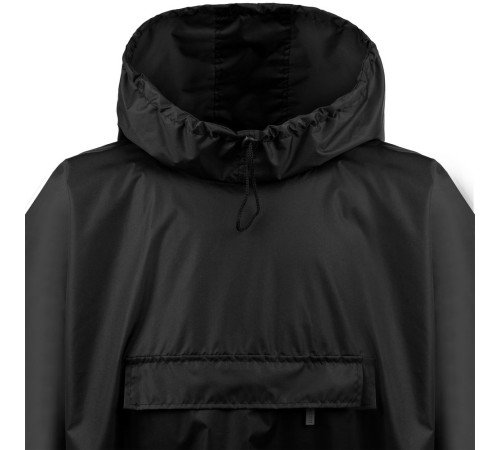 Дождевик-анорак Hard Work, укороченный, черный, единый размер