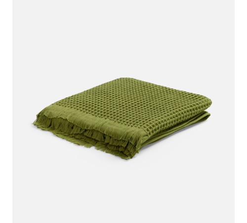 Плед вафельный Elenglect, зеленый