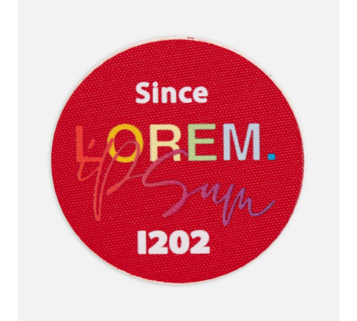 Наклейка тканевая Lunga Round, M, красная