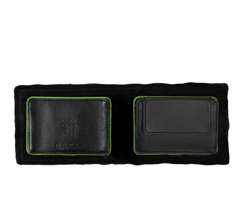 Кошелек Partinico, черный с зеленым