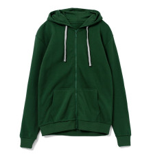 Толстовка с капюшоном на молнии Unit Siverga Heavy, темно-зеленая