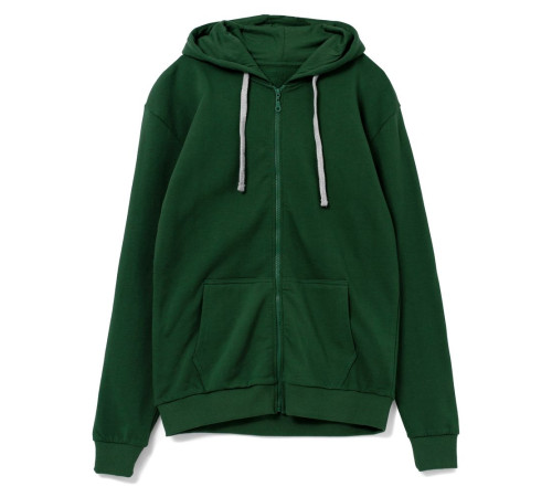 Толстовка с капюшоном на молнии Unit Siverga Heavy, темно-зеленая