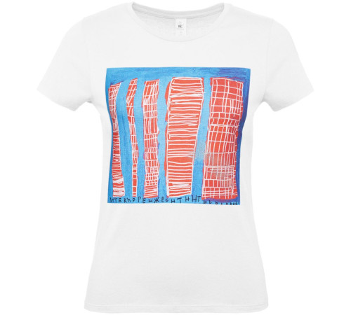 Футболка женская «Небоскребы», белая