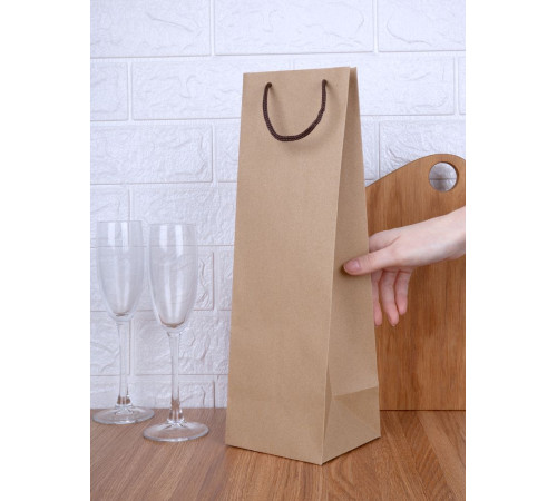 Пакет под бутылку Vindemia, крафт