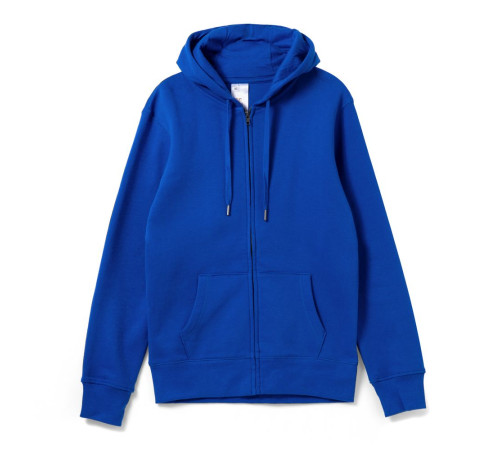 Толстовка на молнии с капюшоном унисекс King, ярко-синяя