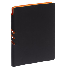 Ежедневник Flexpen Black, недатированный, черный со светло-оранжевым