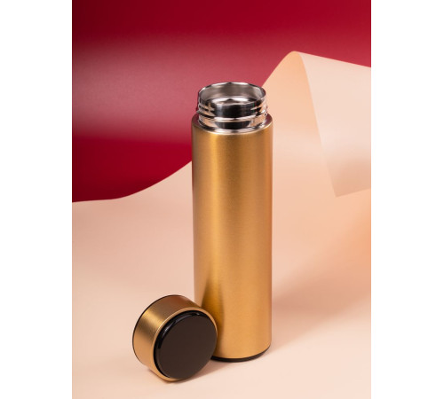 Смарт-бутылка с заменяемой батарейкой Long Therm, золотистая